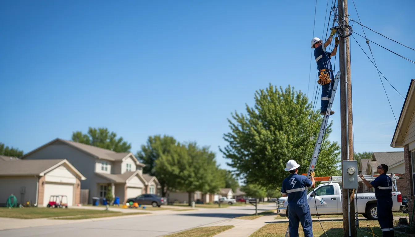 Residential electrician providing installation services in Stratton, ME